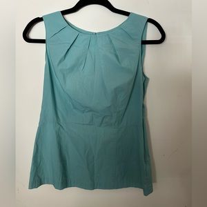 Anthropologie Hero & Leander Blue 100% Cotton Tank With Zipper Side